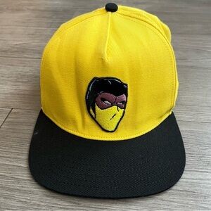 RARE Retro Blockhead Scorpion Hat Snap Back Mortal Kombat Collectible